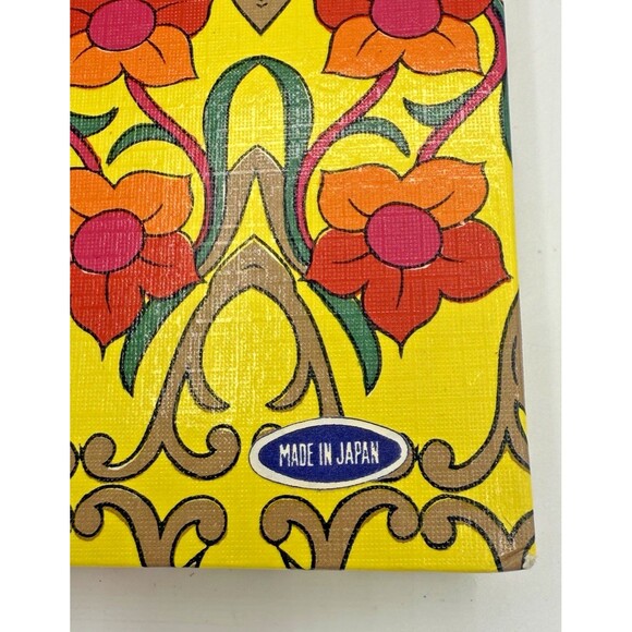 Vintage Retro Bright Yellow/Red/Orange Post-It Note Notebook W/Pencil Japan - Picture 3 of 9